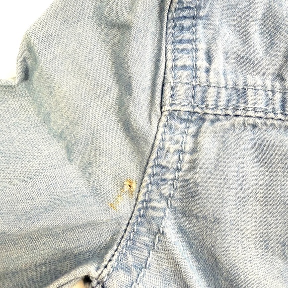 Guess Girls Size 2 Denim Chambray Shirt Dress with Rhinestone Buttons - Picture 10 of 12